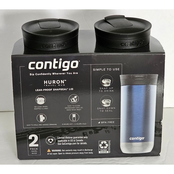 Contigo Huron snap seal thermal Travel mug for hot and cold liquids 16 fl. Oz. - Picture 3 of 4